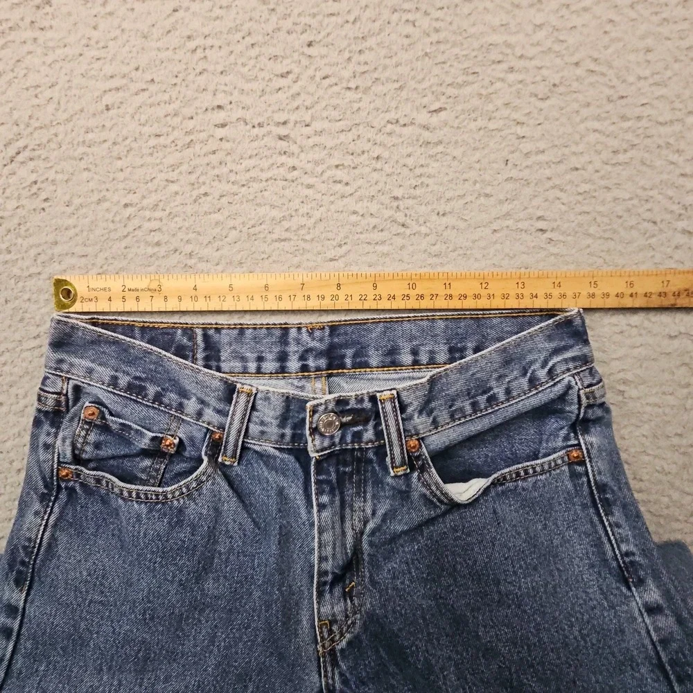 Levis 505 Jeans Mens 29x30 Blue Stretch Denim Relaxed Dad Light Wash Fade Grunge